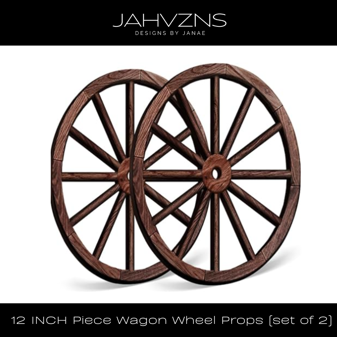 2 12 Inch Wagon Wheels Prop