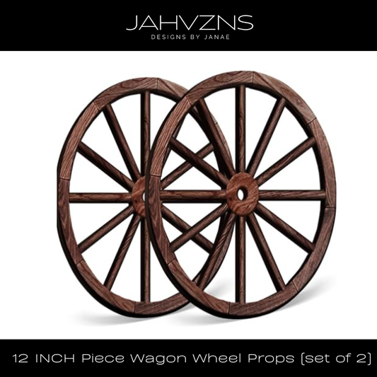 2 12 Inch Wagon Wheels Prop