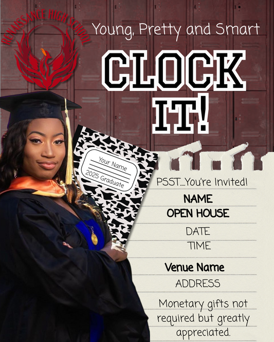 Renaissance Highschool Graduation Flyer | Locker and Composition Notebook Combo
